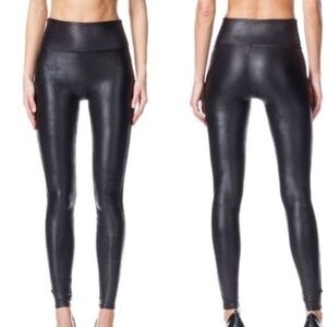 SPANX Black Faux Leather Style Size LG